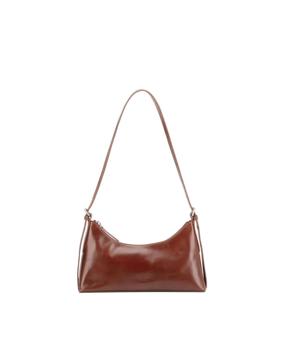 Bari mini skuldertaske - chestnut